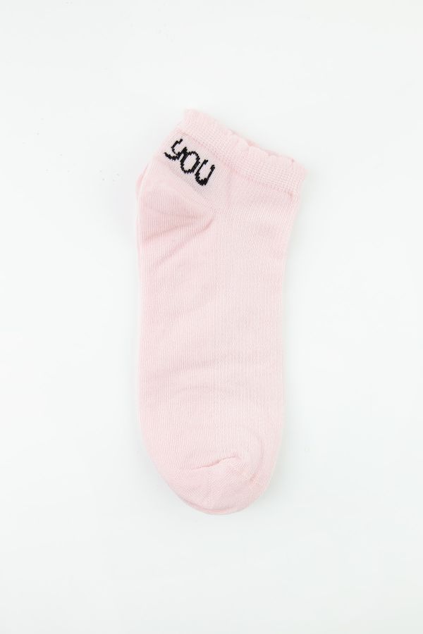 Bross Yazılı Kadın Patik Çorap