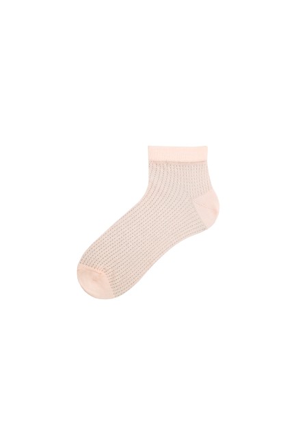 Bross Yazlık Lakost Örgü Desen Kadın Patik Çorap - Thumbnail