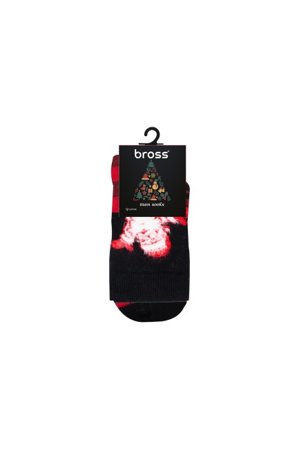 Bross Yılbaşı Ekoseli Noel Baba Erkek Soket Çorap - Thumbnail