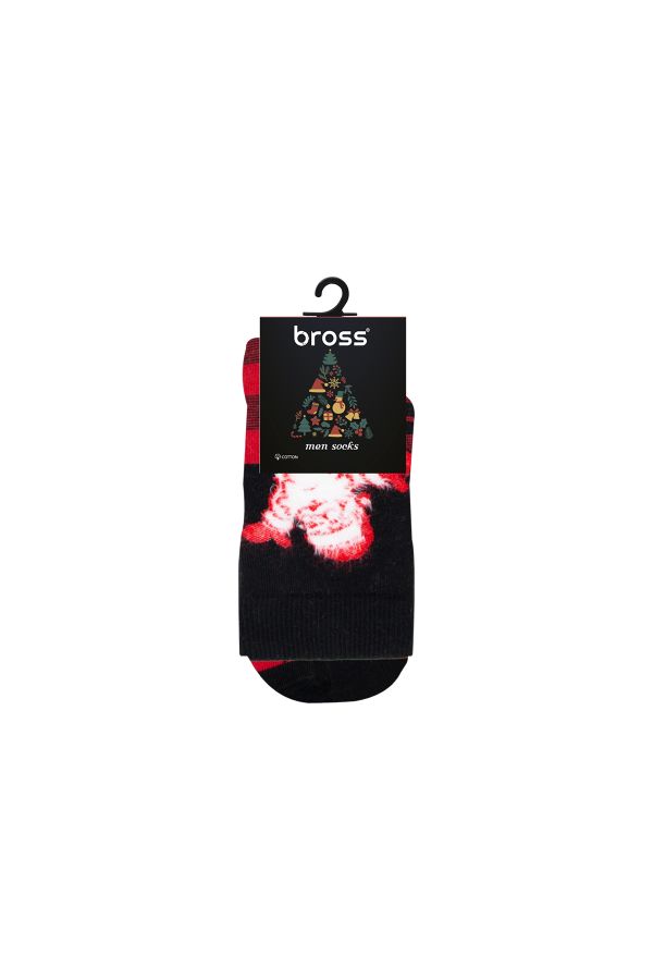 Bross Yılbaşı Ekoseli Noel Baba Erkek Soket Çorap