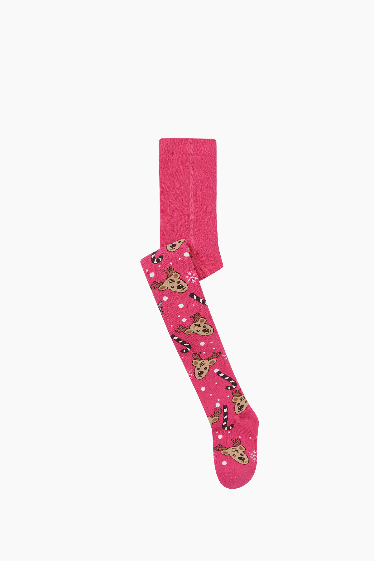 Bross - Bross Yılbaşı Geyik Desenli Havlu Külotlu Çocuk Çorabı