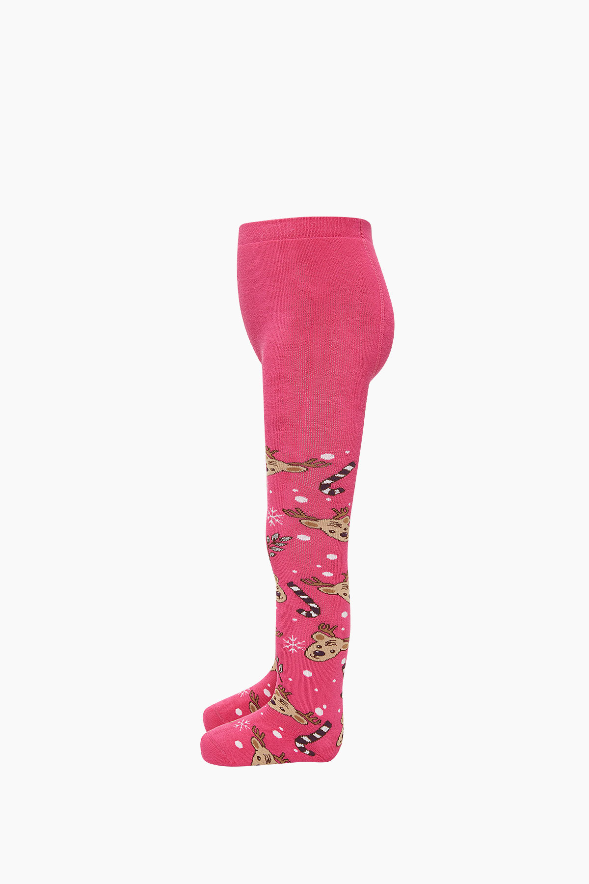 Bross Yılbaşı Geyik Desenli Havlu Külotlu Çocuk Çorabı