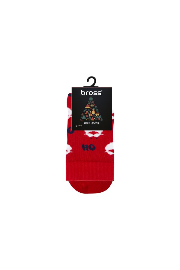 Bross Yılbaşı Noel Baba Kırmızı Erkek Soket Çorap