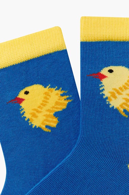 Fans Pattern Kids Socks - Thumbnail