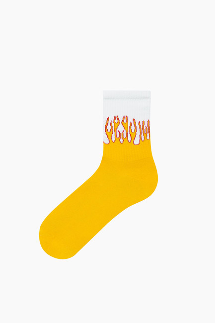 Bross Flame Patterned Men's Socks - Thumbnail