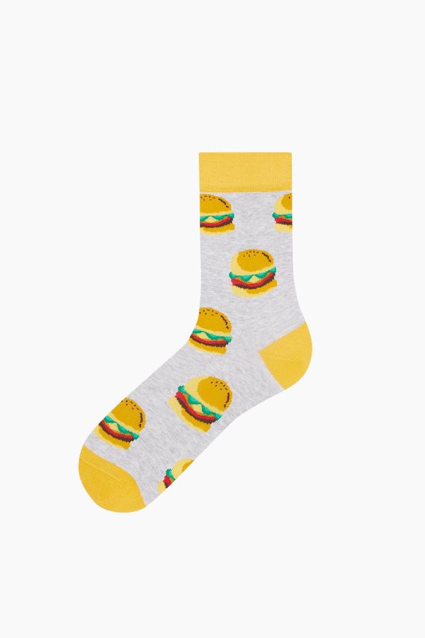 Bross Hamburger Desenli Erkek Çorabı