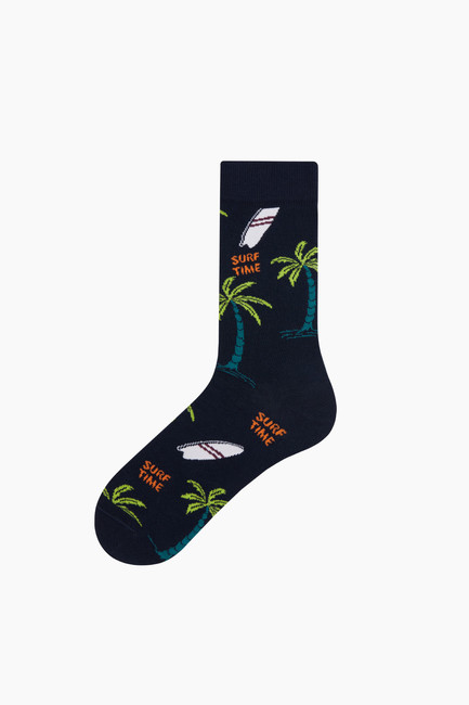 Bross Hawai Desenli Erkek Çorap - Thumbnail