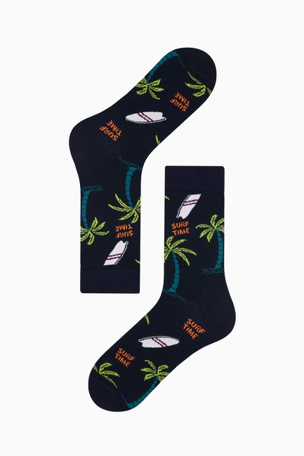 Bross Hawai Desenli Erkek Çorap - Thumbnail