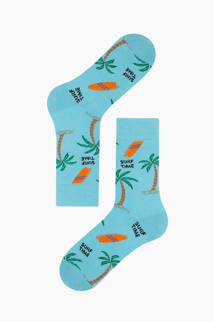 Hawai Desenli Erkek Çorabı - Thumbnail