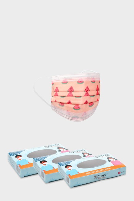 Bross - Bross 3 Boxes of 10Pcs Watermelon Patterned Kids' Medical Mask