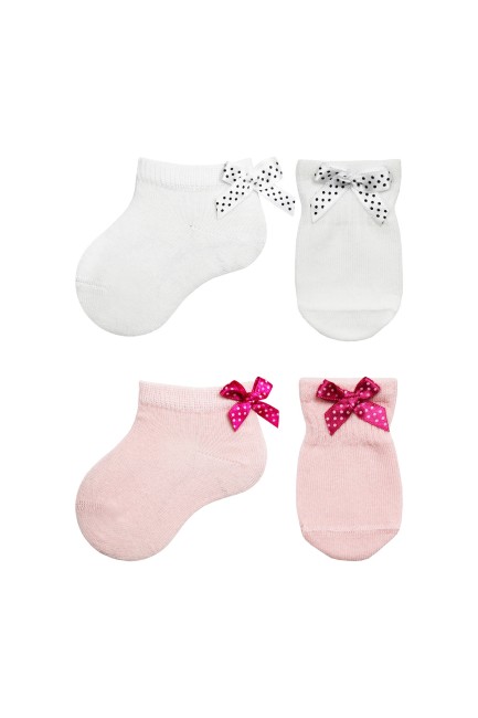 Bross - Bross 2-Pack Spotted Newborn Gloves and Socks Combination