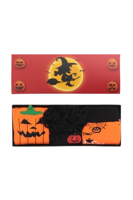 Bross 3-Pack Halloween Boxed Kids-Family Socks Combination 2 - Thumbnail