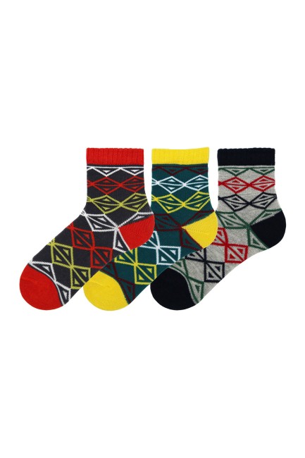 Bross - Bross 3-Pack Mix Colored Baby Socks