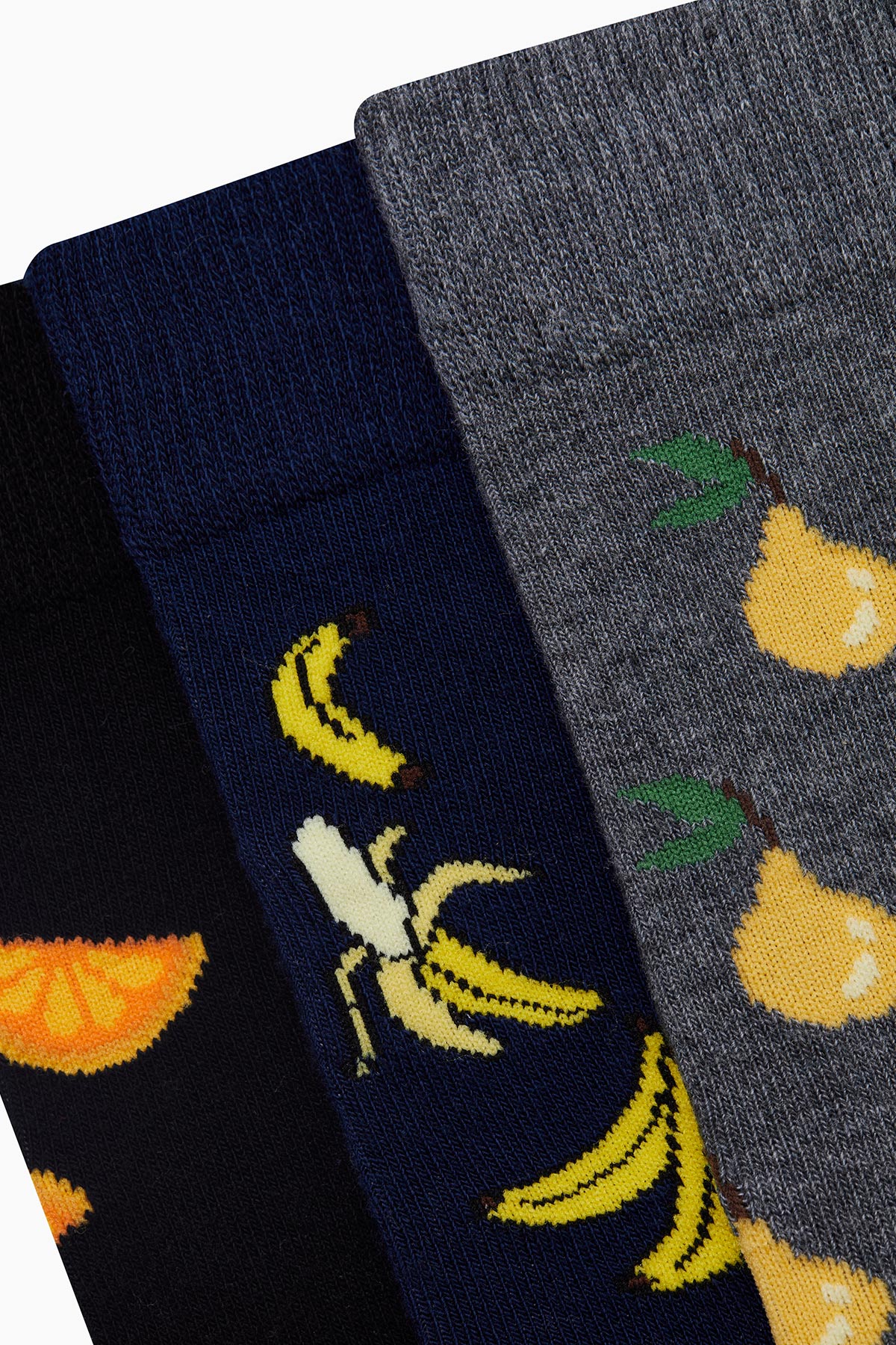 Bross 3-Pack Fruit Patterned Men's Socks - Thumbnail