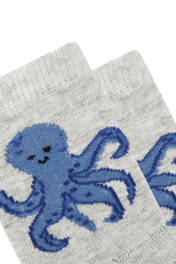 Bross 3-Pack Aquatic Patterned Sneaker Baby Socks
