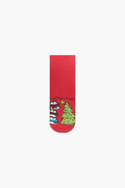 Bross Boxed 2-Pack Happy Christmas Patterned Terry Kids' Socks - Thumbnail