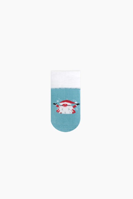 Bross Boxed 3-Patterned Patterned Anti-Slip Baby Terry Socks - Thumbnail
