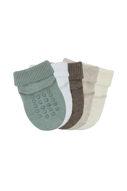 Bross Boxed 5-Pack Organic Cotton Baby Socks -1 - Thumbnail