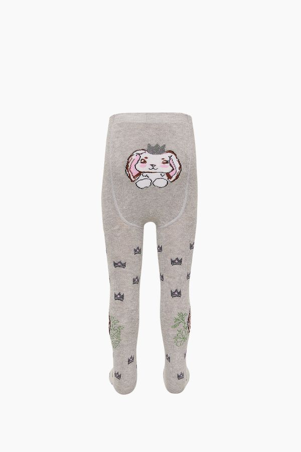 Bross Rabbit Patterned Terry Baby Tights