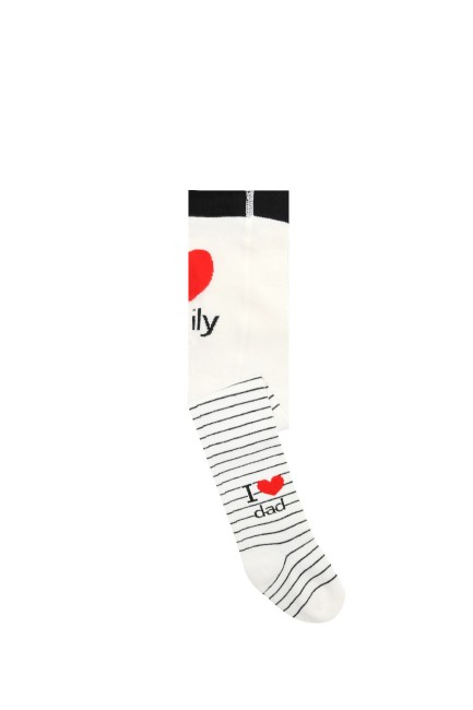 Bross - 'ı Love Mum' Yazılı Bebek Külotlu Çorap