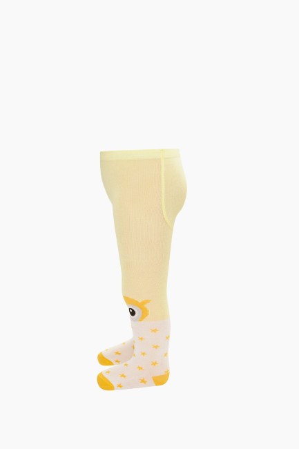 Kuş Desenli Bebek Külotlu Çorap - Thumbnail