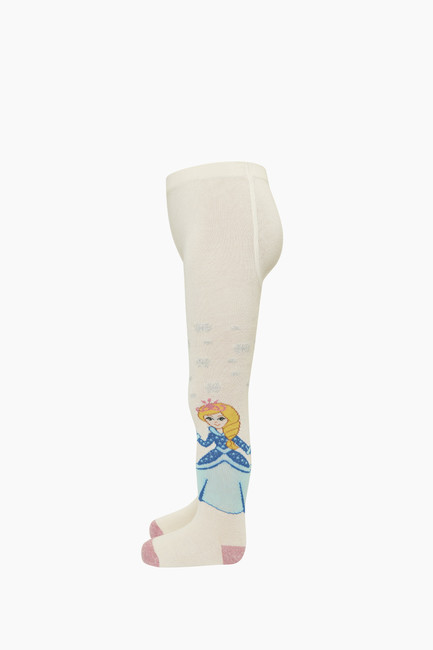Prenses Desenli Külotlu Çocuk Çorabı - Thumbnail