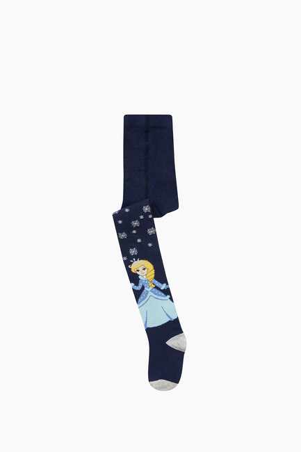 Bross - Prenses Desenli Külotlu Çocuk Çorabı