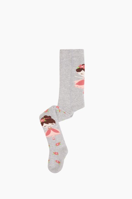 Bross - Prenses Kız Desenli Havlu Bebek Külotlu Çorap