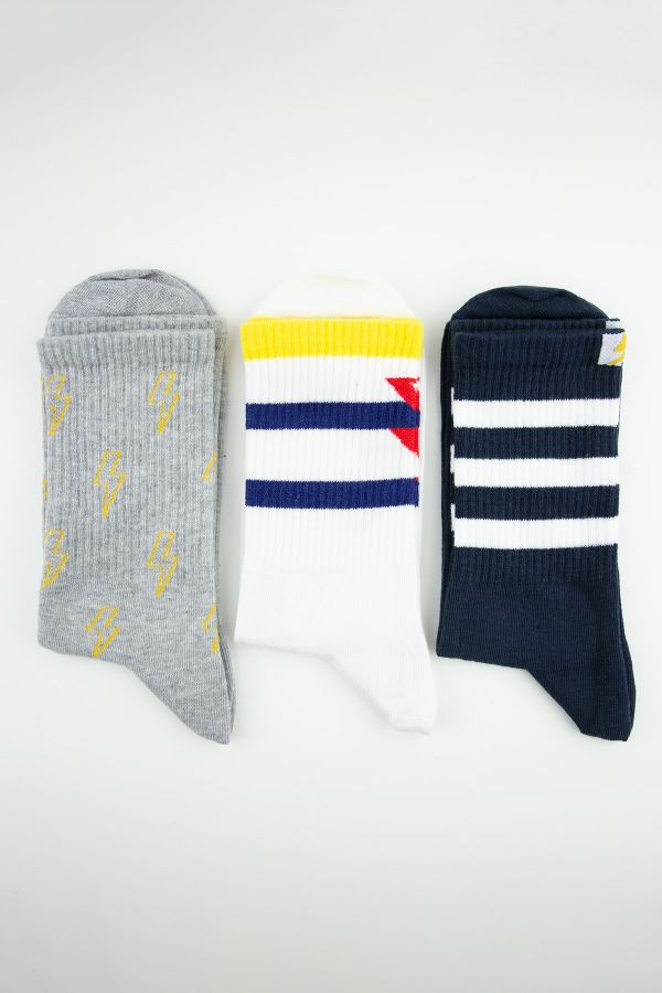 Bross 3lü Şimşek Spor Erkek Soket Çorap