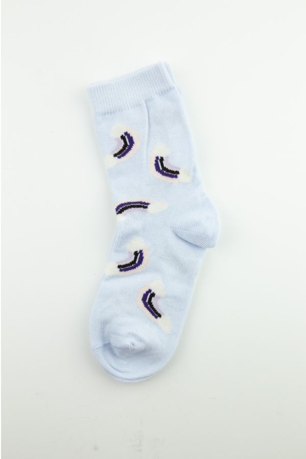 Tülip Çocuk Pamuklu 6lı Karışık Desen Soket Çorap