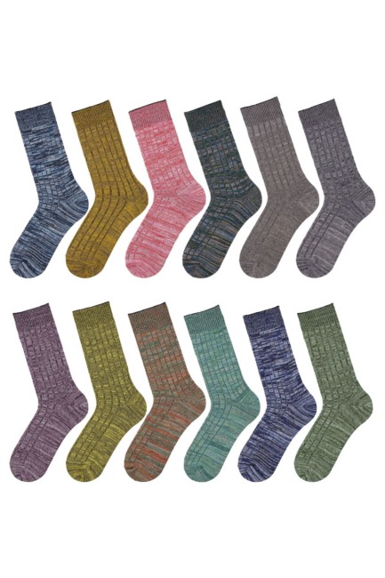 Tülip Erkek Muline Karışık12li Erkek Soket Çorap - Thumbnail