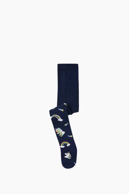Bross - Bross Unicorn Desenli Havlu Külotlu Bebek Çorabı