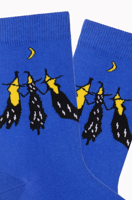 Witches Pattern Halloween Women's Socks - Thumbnail