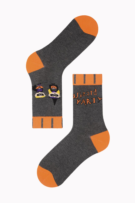 Bross - Bross Wizard Party Yazılı Halloween Çorabı
